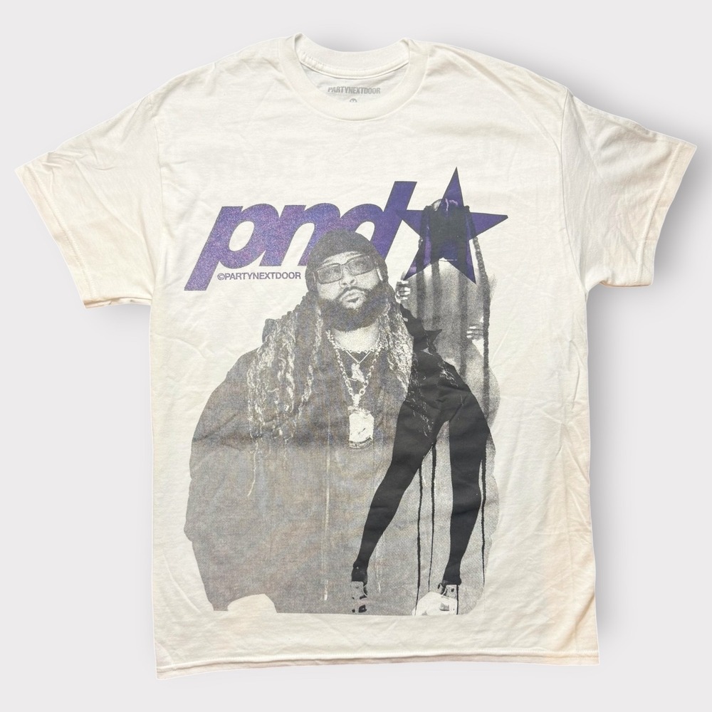 PartyNextDoor PND Graphic T-Shirt Mens Medium White Spencer's Rap Tee Hip Hop